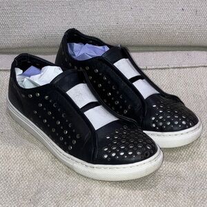 Size 37 women’s leather slip on punch hole summer Loafers